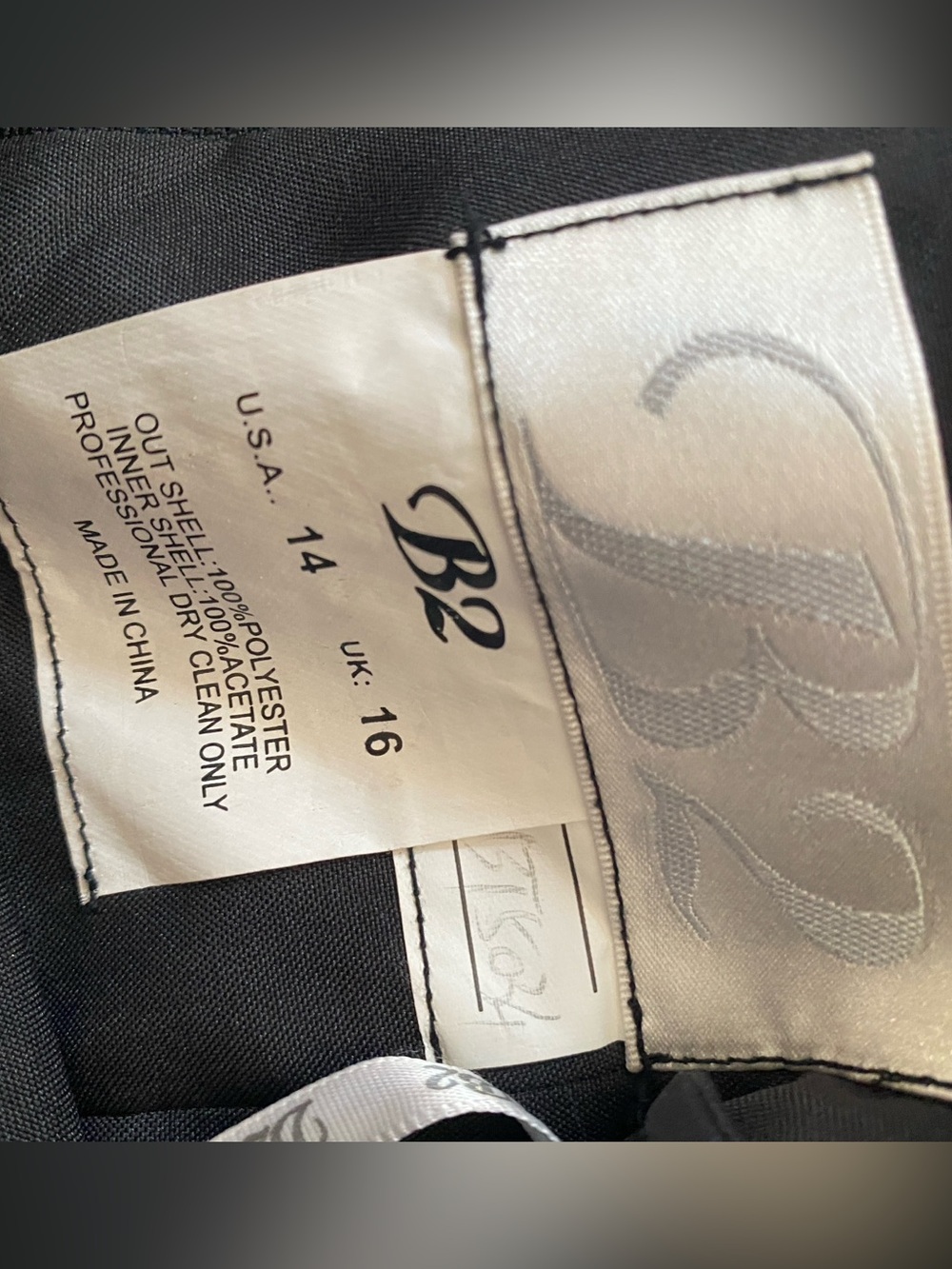 B2 USA Black Beaded Sheer Evening Blouse Size 14 NWT Elegant Cocktail Party Top - Picture 12 of 12
